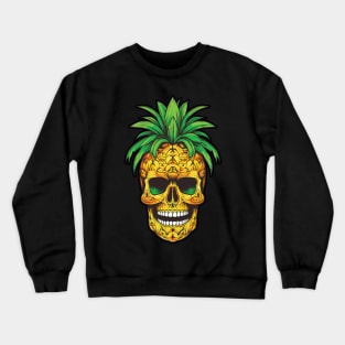 Hawaiian Skull Pineapple Tropical Vacation Graphic Crewneck Sweatshirt